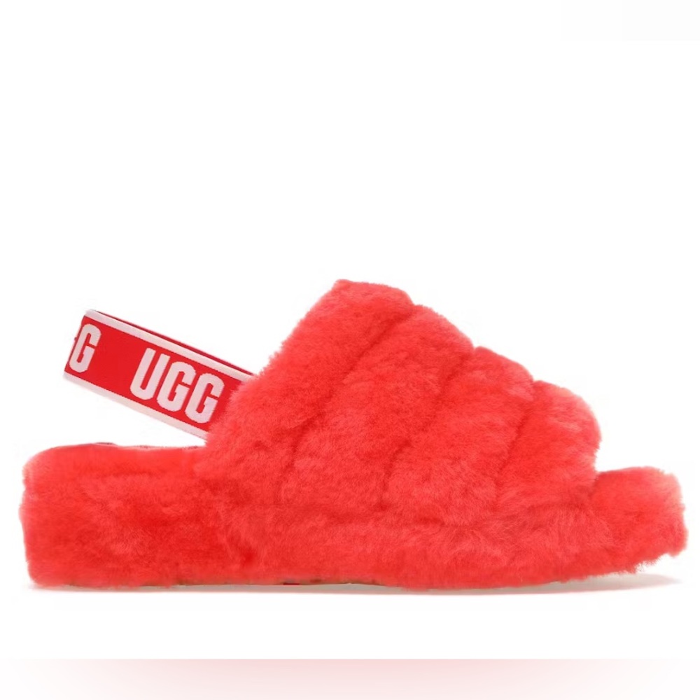 Red Fluff Yeah Ugg slippers